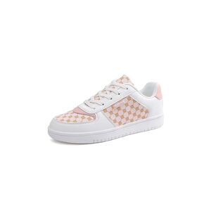Stylish White and Pink Women's Sneakers
